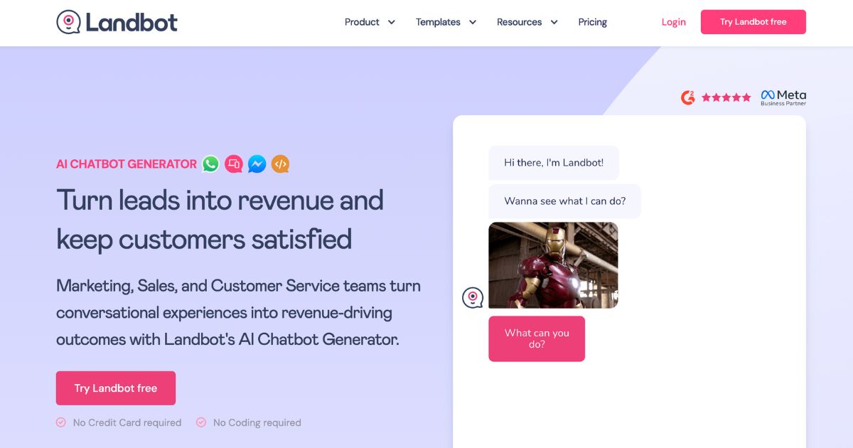 Landbot: AI Chatbot Generator Tool