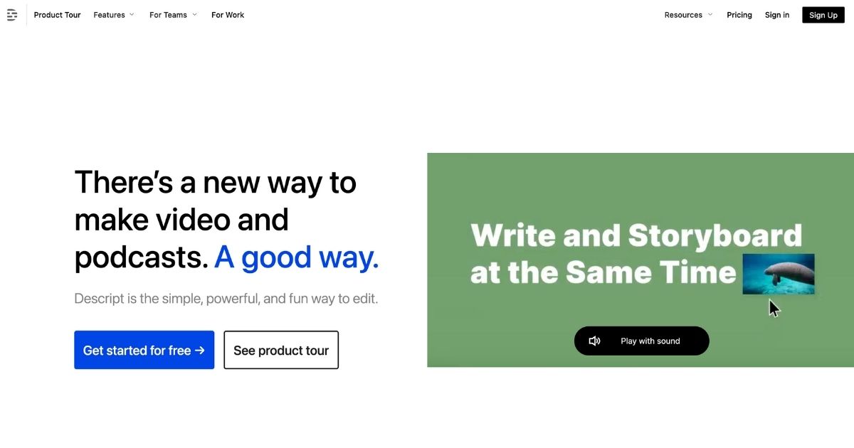 Descript: Revolutionize video and podcast creation with AI technology