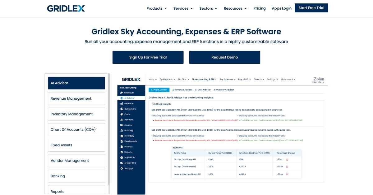 Gridlex Sky: Transform your accounting & ERP operations