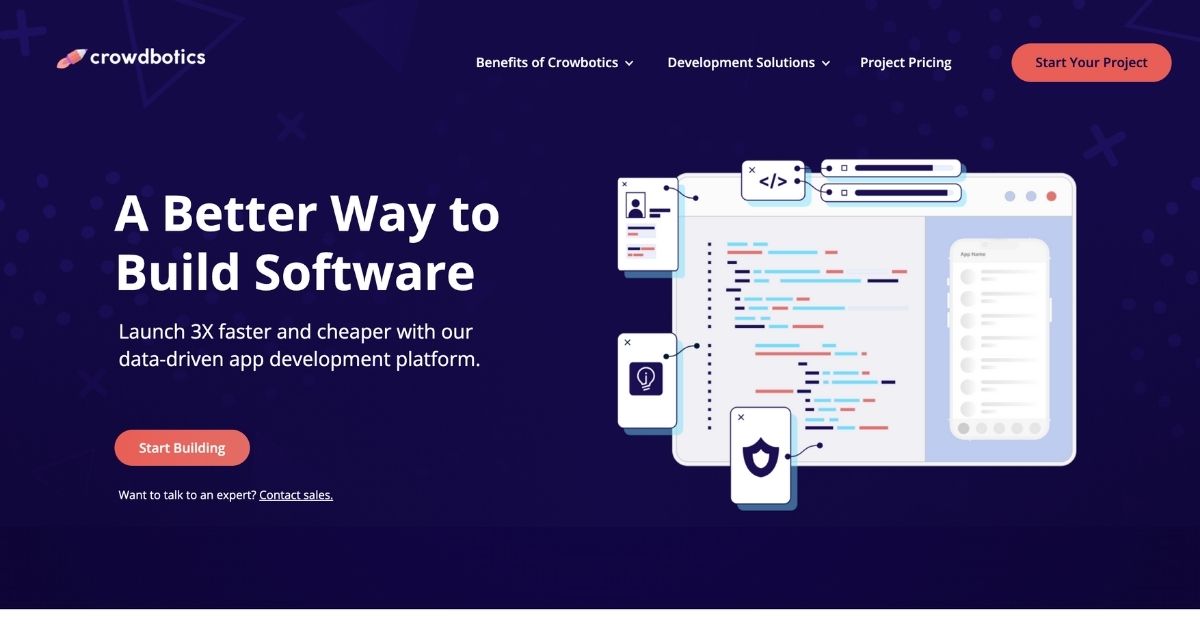 Crowdbotics: Build software faster and cheaper, without coding