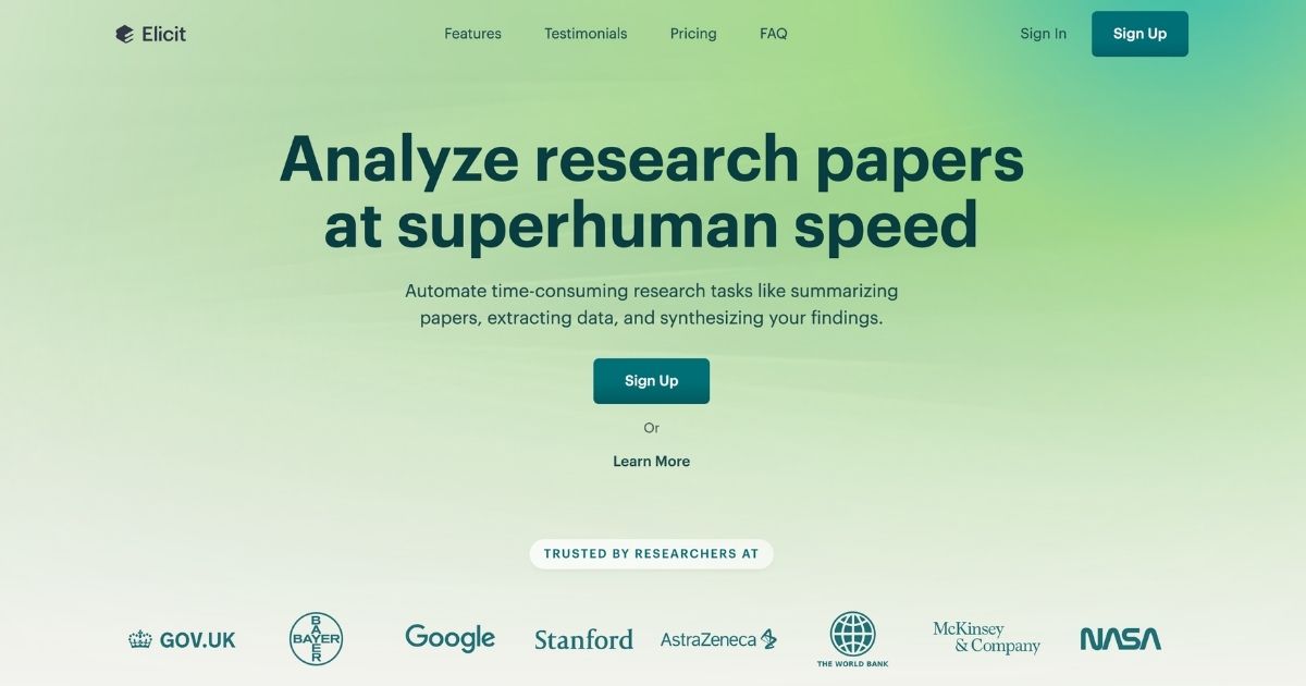 Elicit: Unleash your research potential with superhuman speed