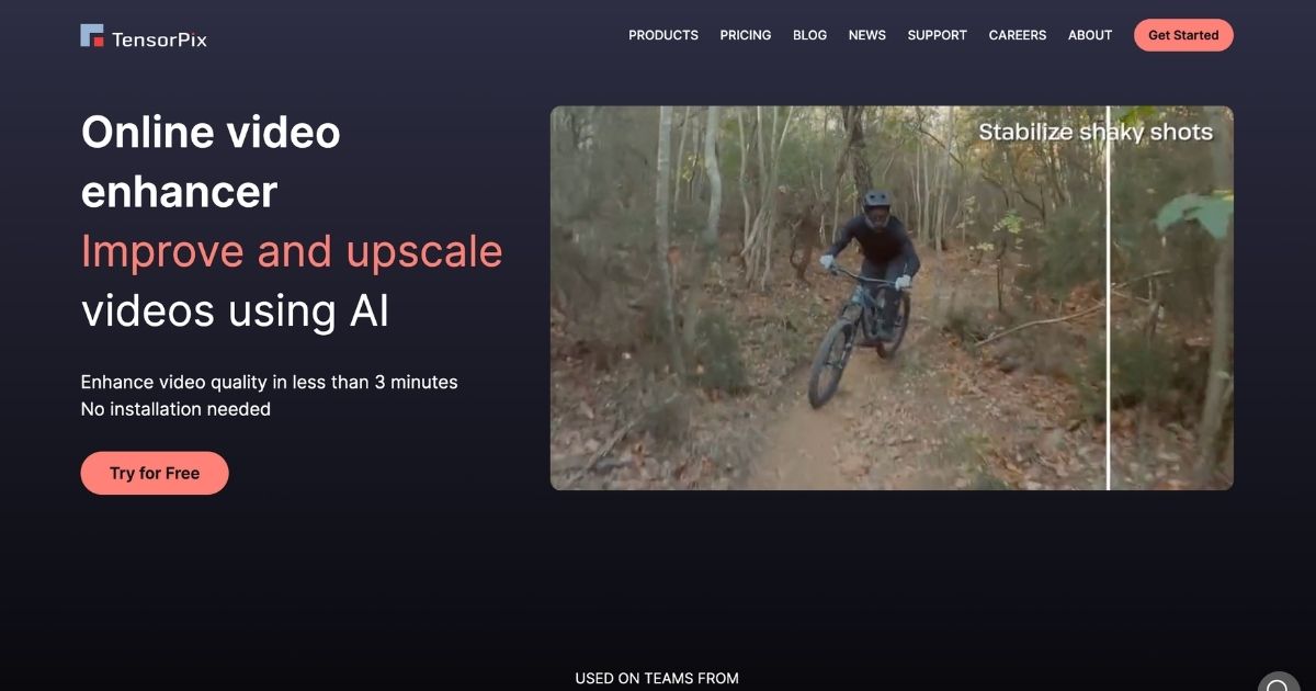 TensorPix: Enhance your videos to 4K quality online