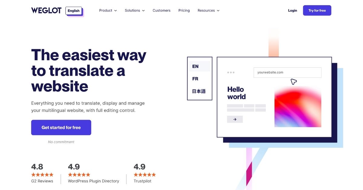 Weglot: Translation made easy for multilingual websites