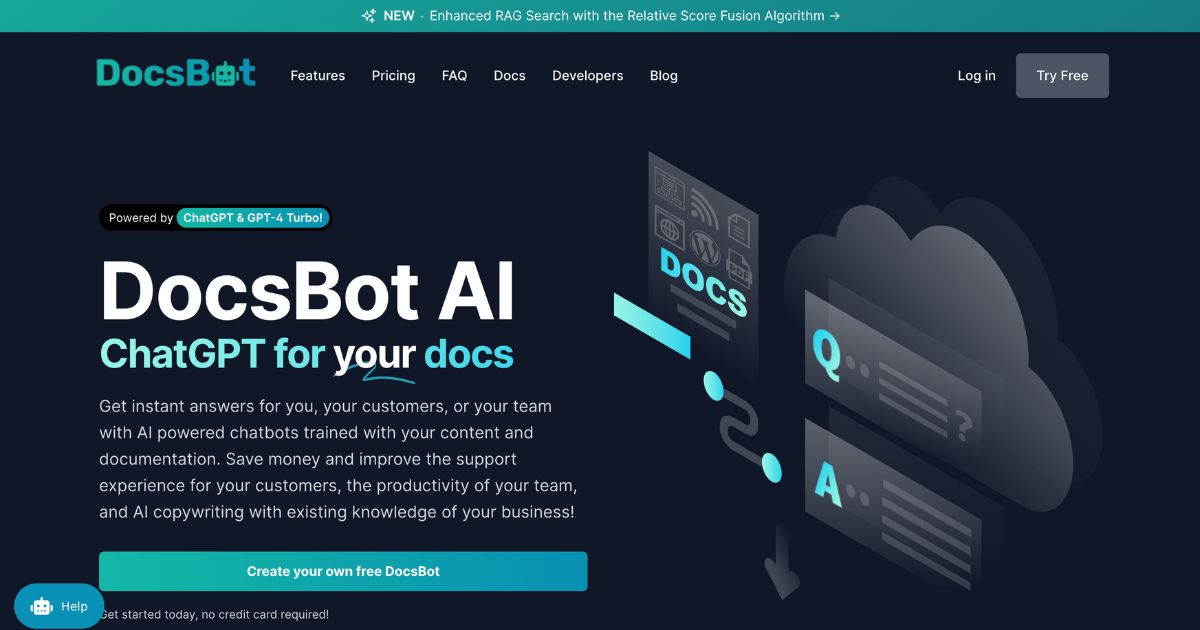 DocsBotAI: Enhance your business with Ai-powered chatbots