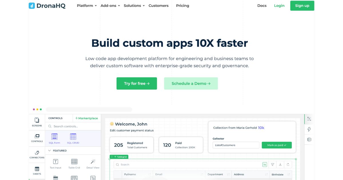 DronaHQ: Build custom apps faster with low code
