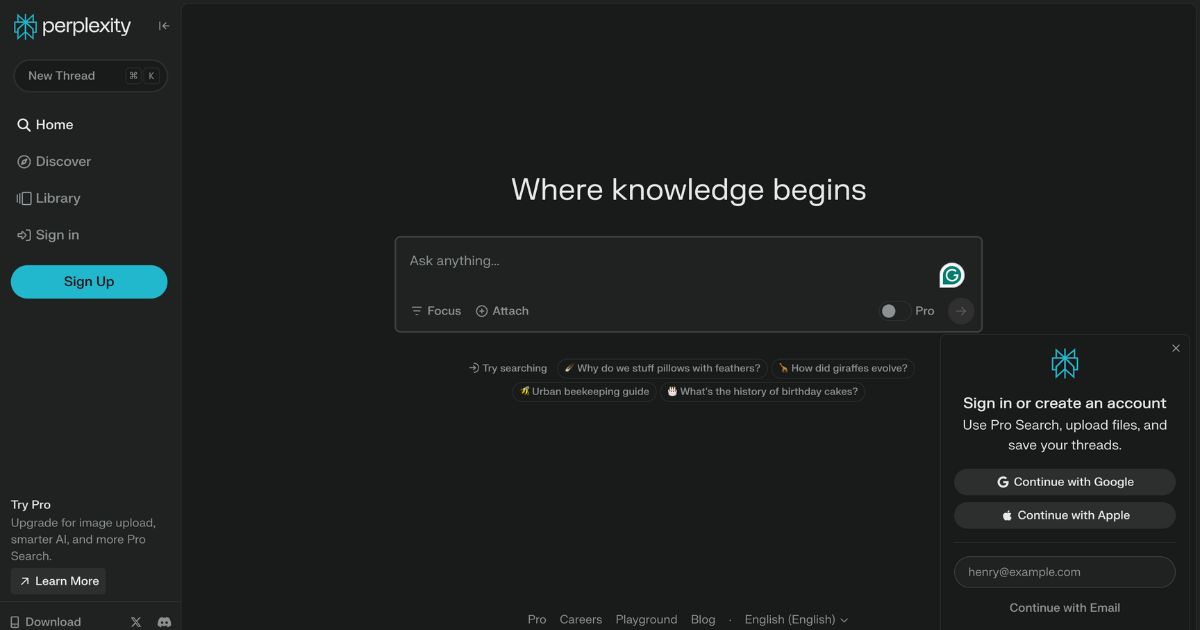 Perplexity: AI-powered information discovery