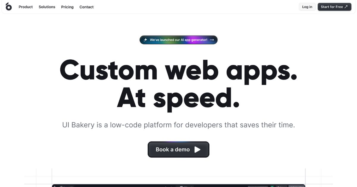 UIBakery: Empowering developers to build custom web apps