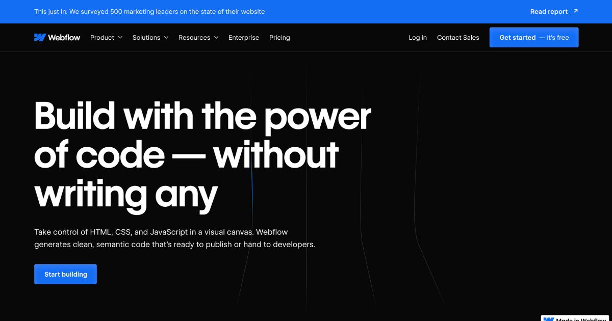 Webflow: Empowering creativity beyond code