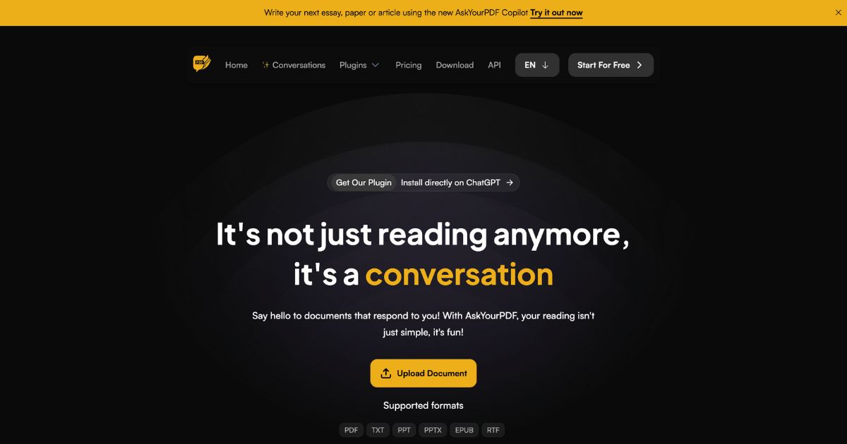 AskYourPDF: Transform documents into interactive chat partners