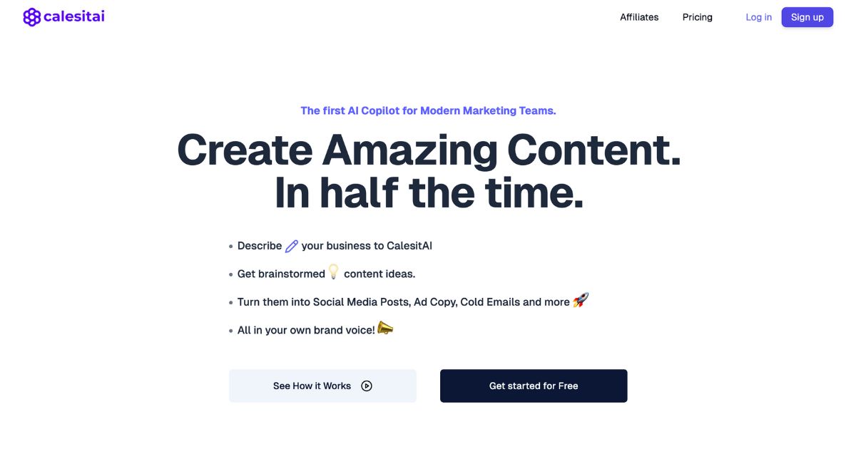CalesitAI: Elevate your marketing strategy with Ai copilot