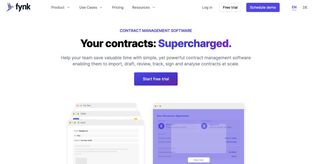 Fynk: AI for contract management