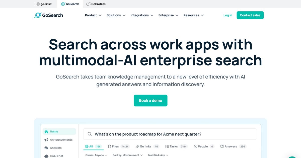 GoSearch: Knowledge management with AI-powered search