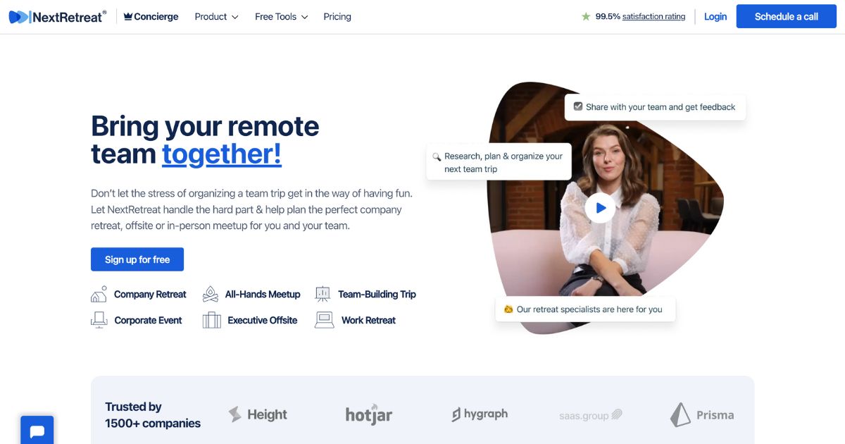 NextRetreat: Plan the perfect team trip stress-free!