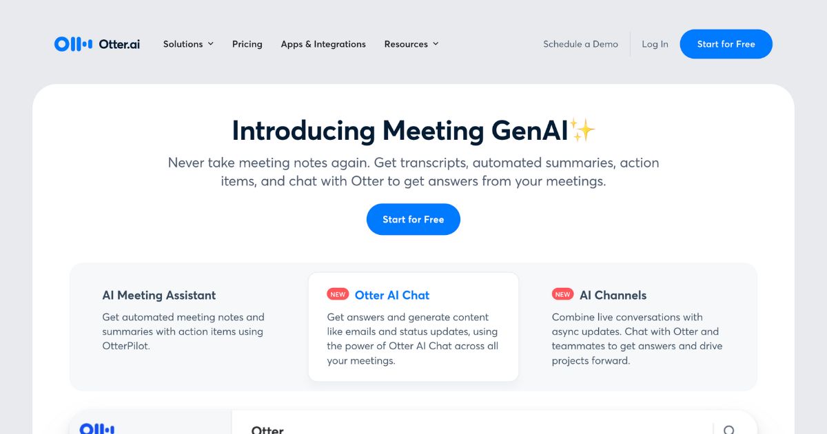 OtterAI: AI meeting assistant