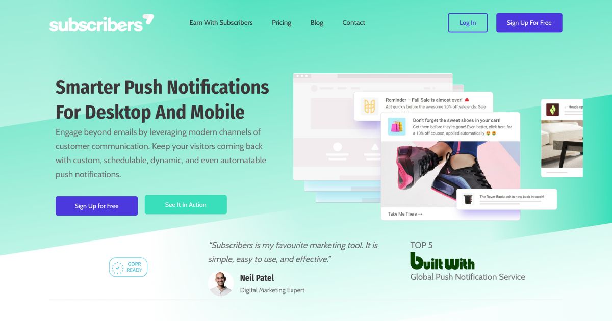 Subscribers: Engage, retain, and convert with push notifications