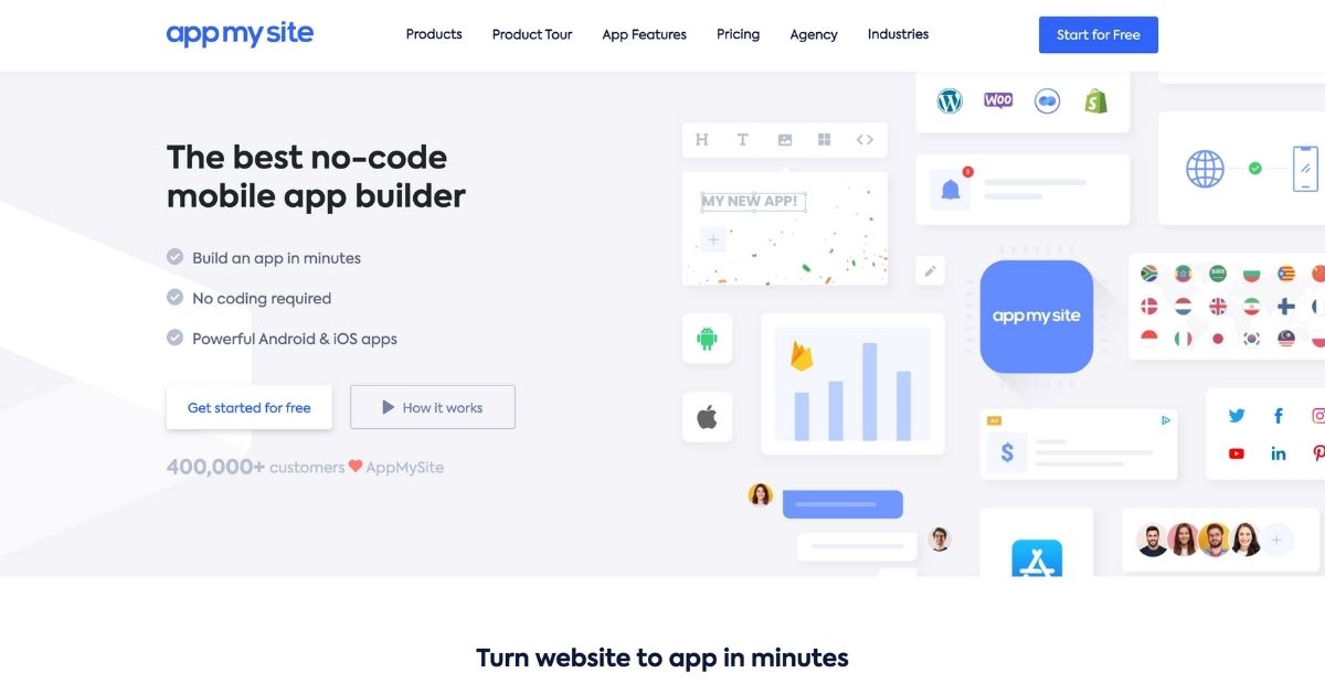 AppMySite: A no-code app maker for every business
