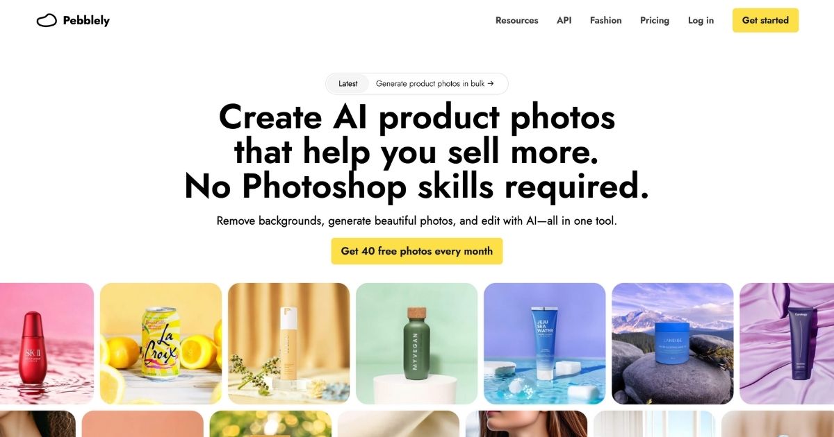 Pebblely: AI to create product photos
