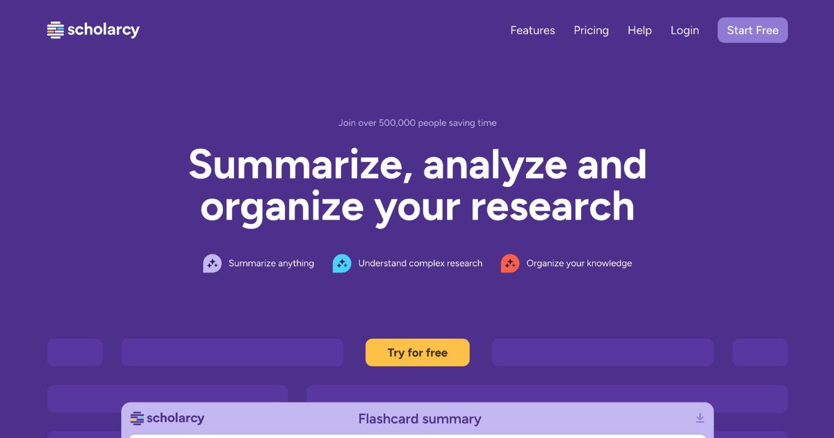 Scholarcy: Supercharge your research workflow with AI-powered tools