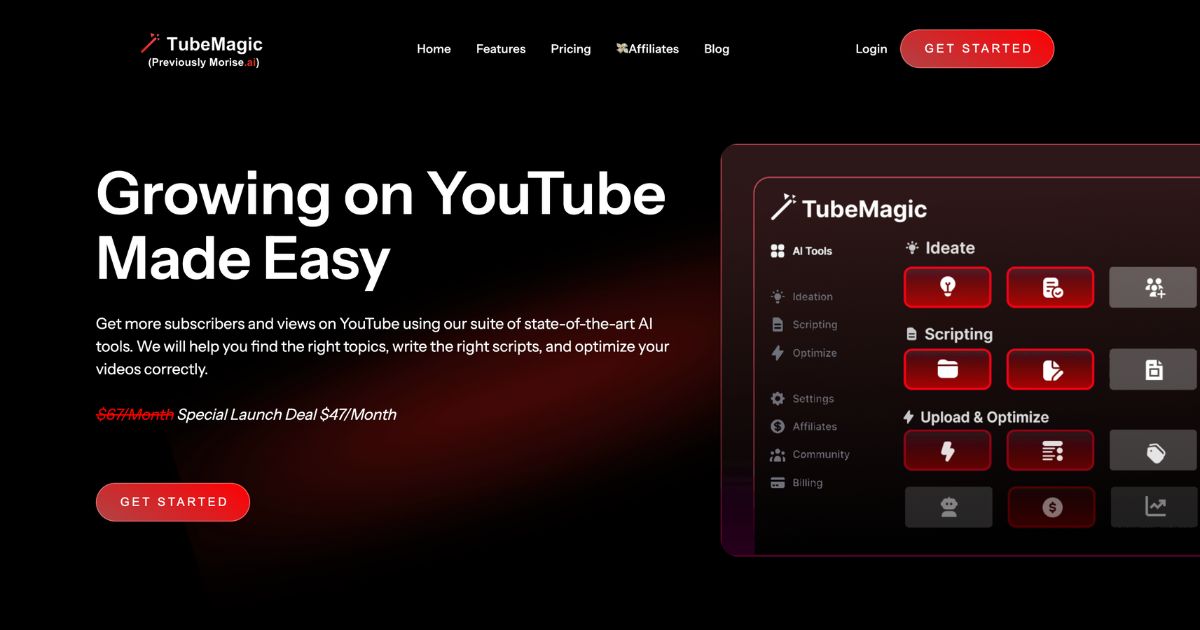 TubeMagic: AI for YouTube growth