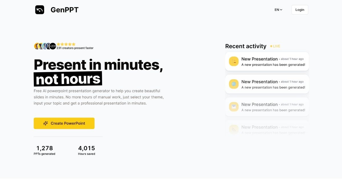 GenPPT: AI powerpoint presentation generator