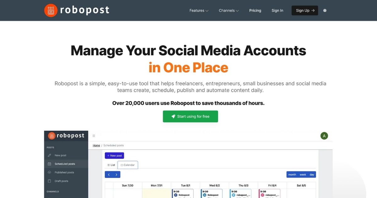 Robopost: Streamline social media presence with ease