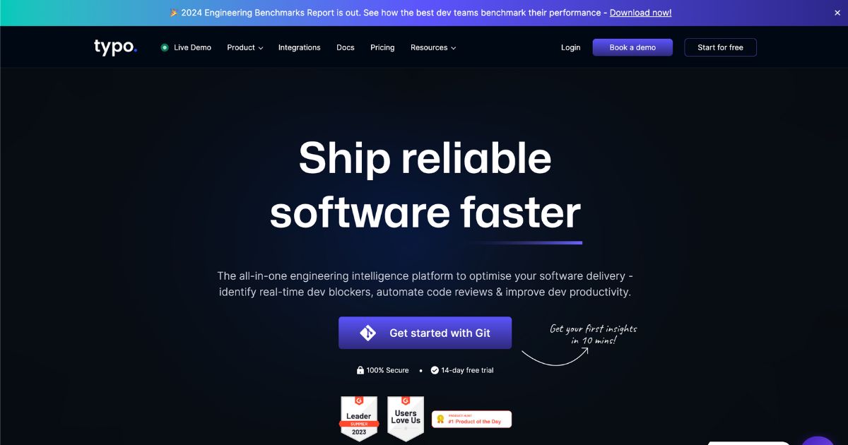 TypoApp: Engineering intelligence platform to optimise software delivery
