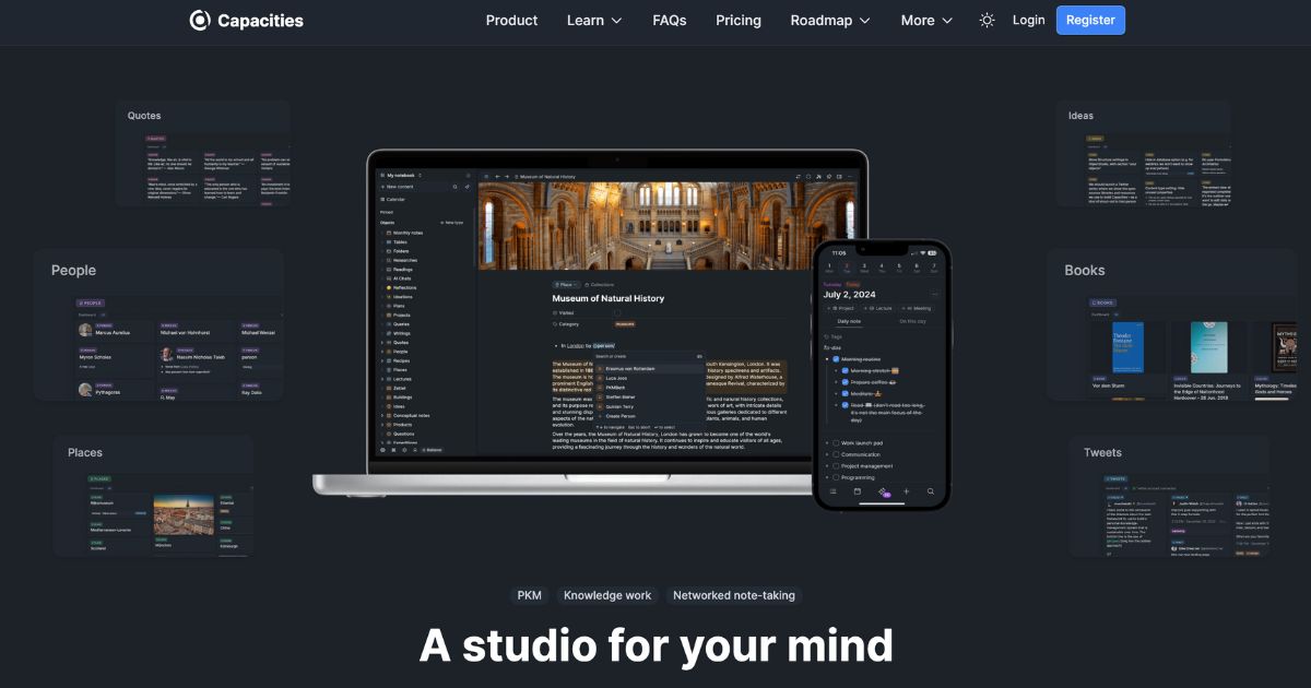 Capacities: Mind-organizing creative tool