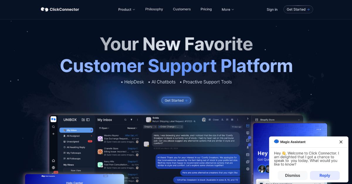 ClickConnector: AI-powered customer support solutions
