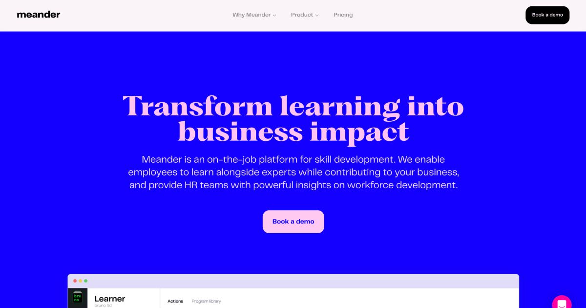 Meander: Employee skill development platform