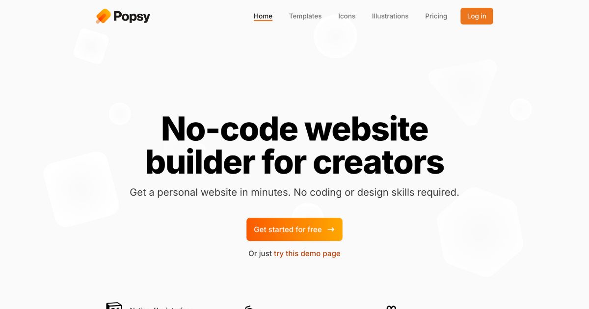 Popsy: No-code website builder