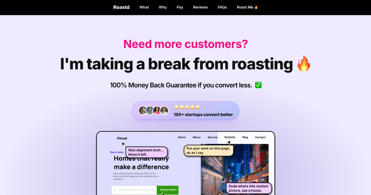 Roastd: Conversion rate optimization tool