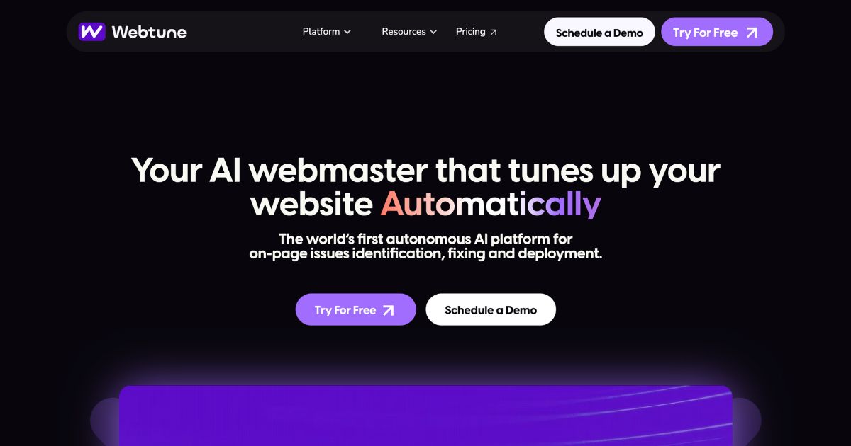 WebTune: Autonomous AI website management