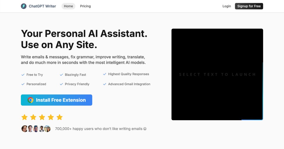 ChatGPTWriter: AI writing assistant