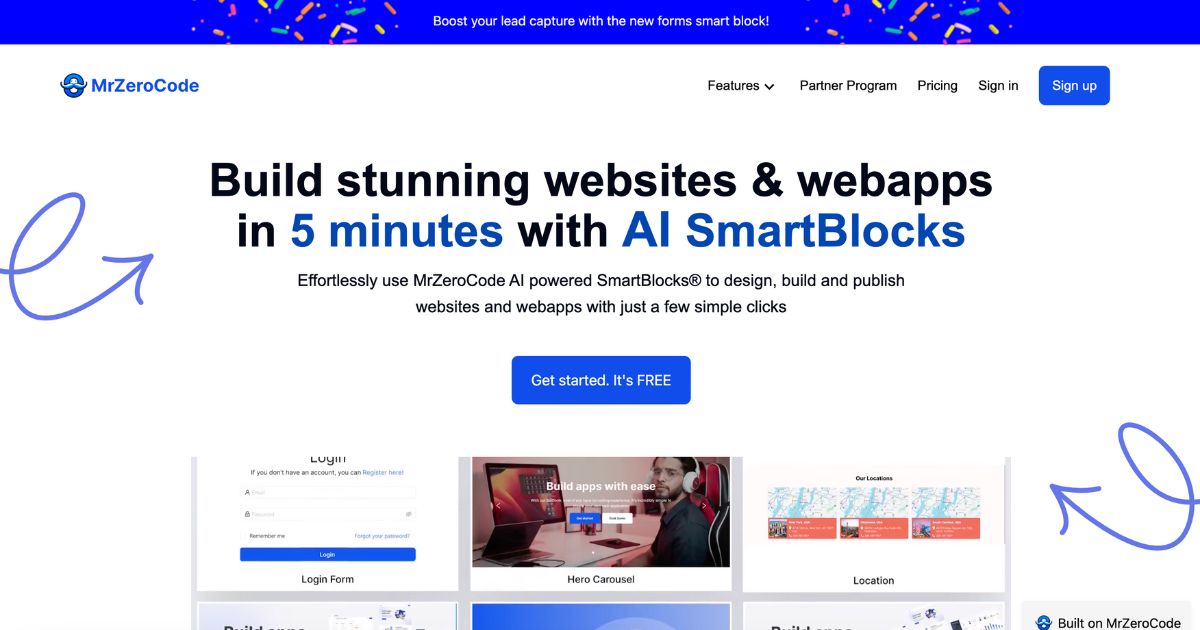 MrZeroCode: AI website builder for business