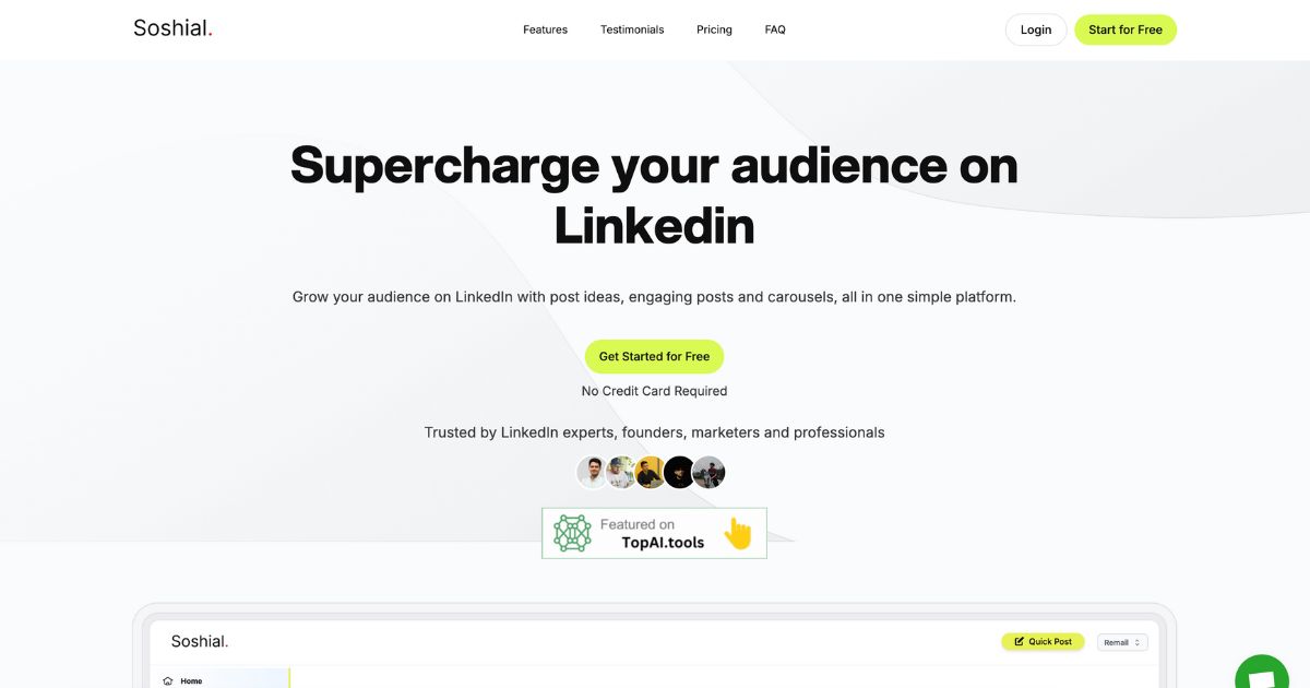 Soshial: LinkedIn content solution