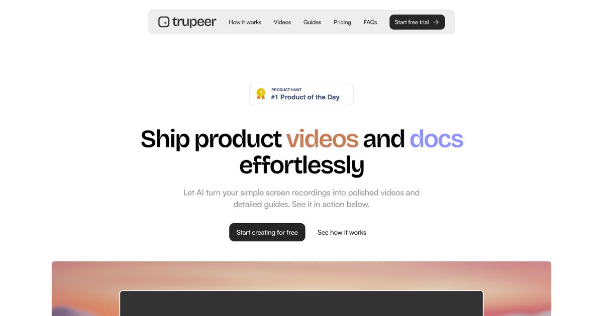 Trupeer: AI-powered video and doc creation