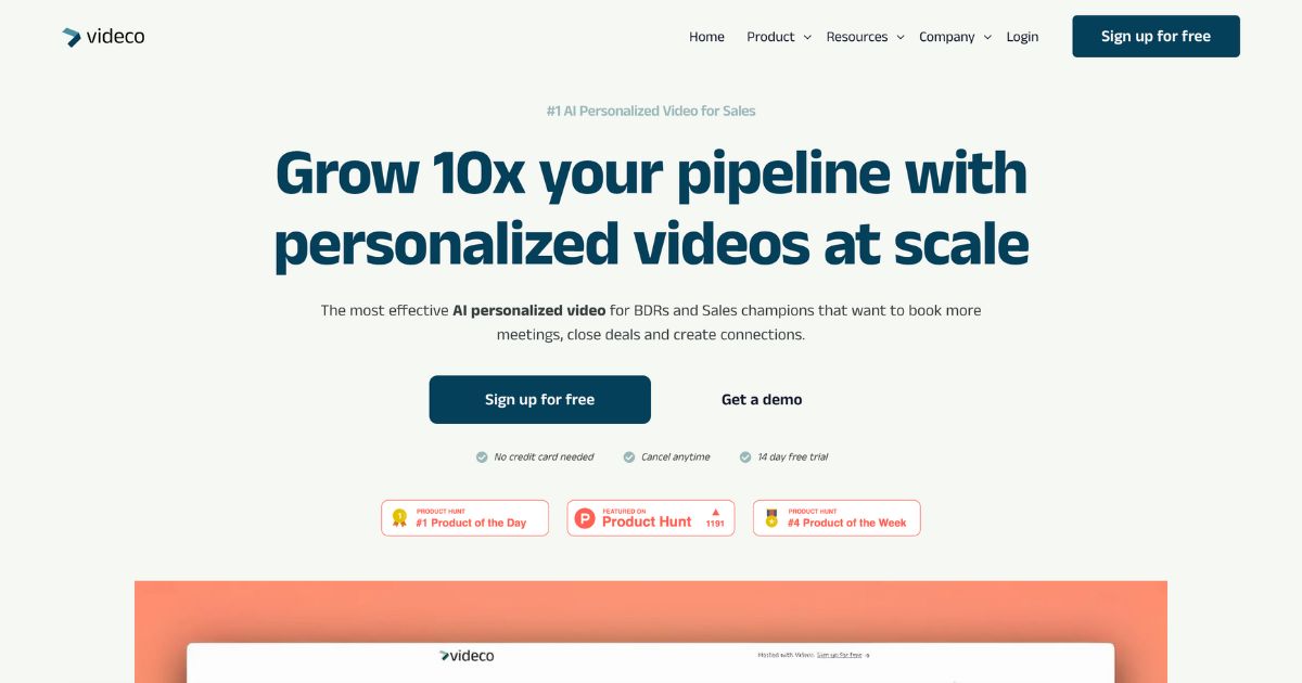 Videco: AI personalized video tool for businesses