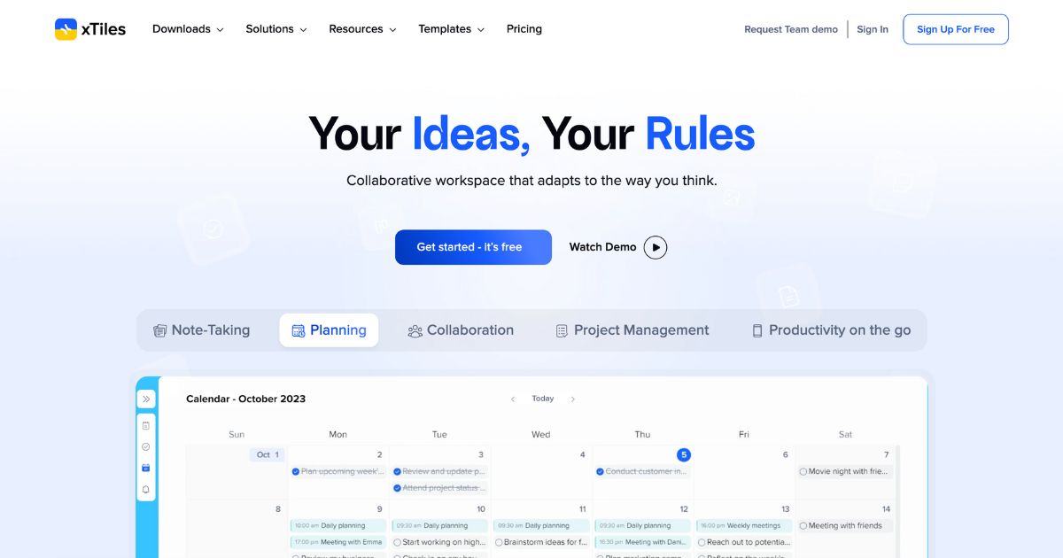 xTiles: Productivity and collaboration powerhouse