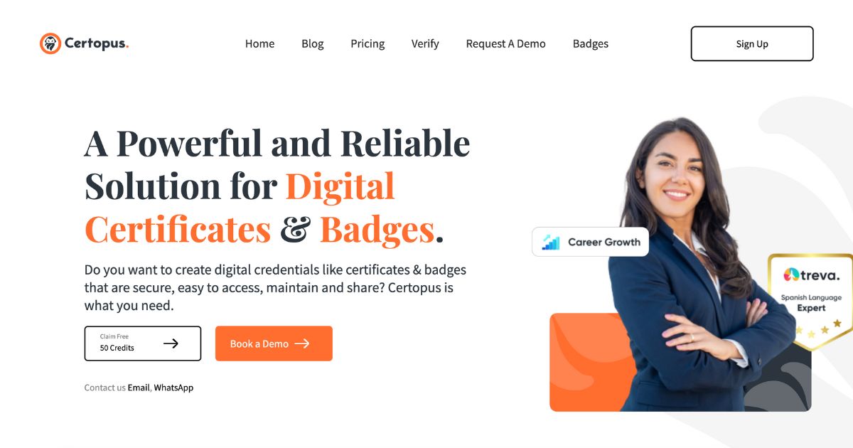 Certopus: Digital credential design tool