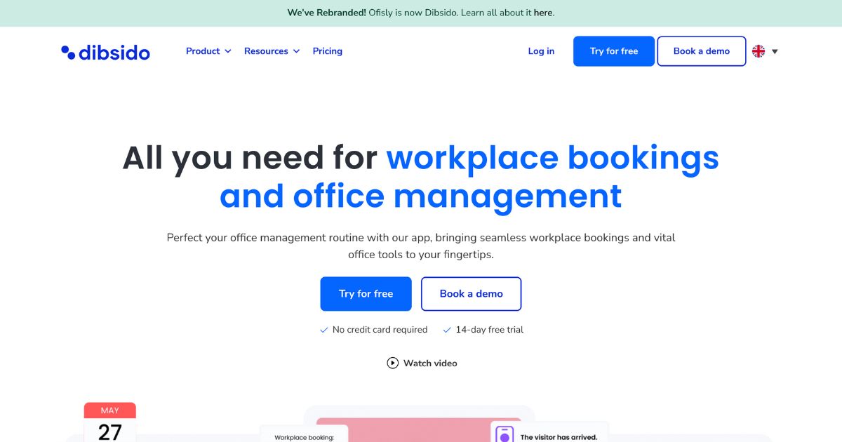 Dibsido: Workplace bookings and office management