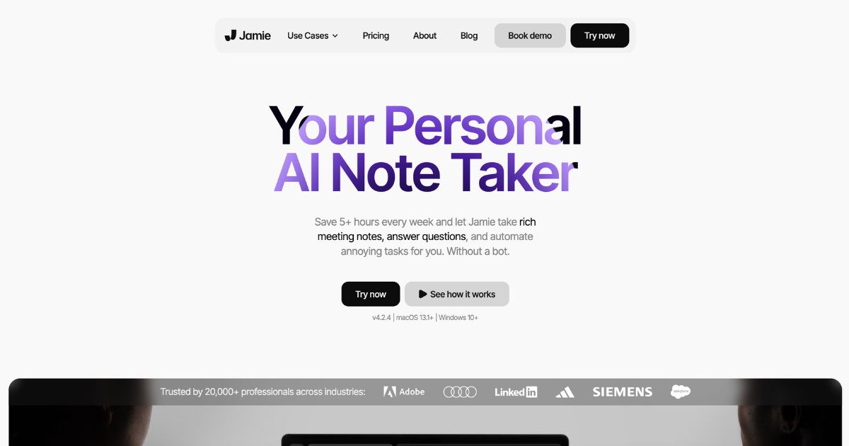 Jamie: AI note taker for meetings