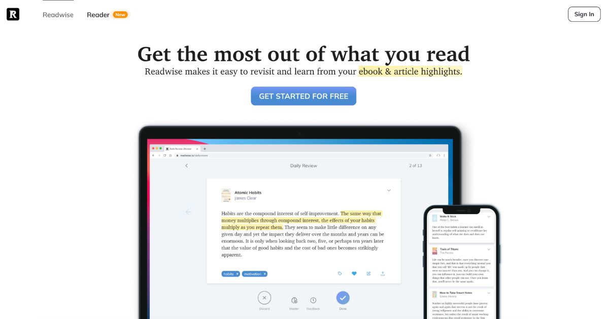 ReadWise: Get more from reading