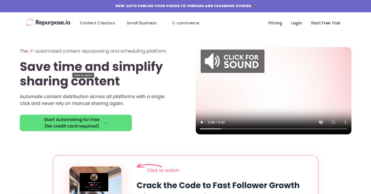 Repurpose: Automated content repurposing platform