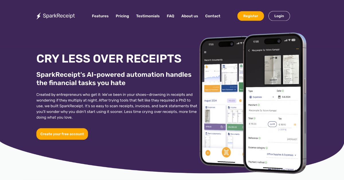 SparkReceipt: AI-powered financial automation tool