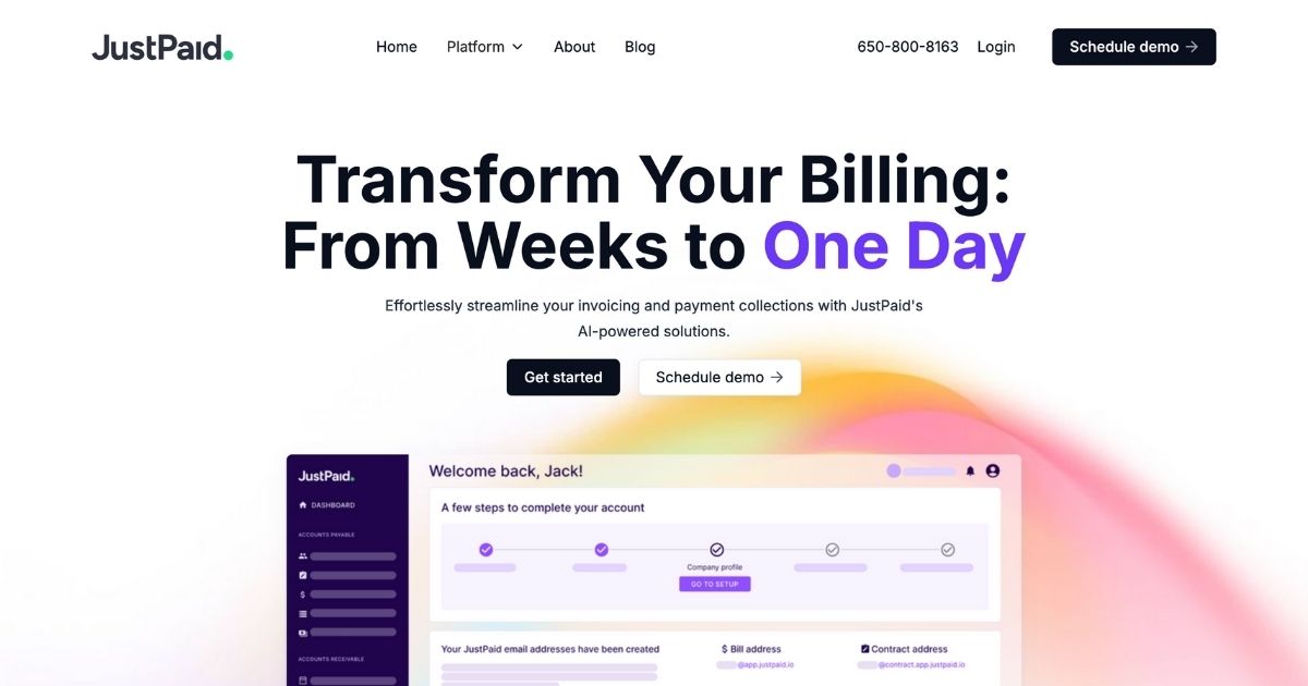JustPaid: Streamlining invoicing and payment collections