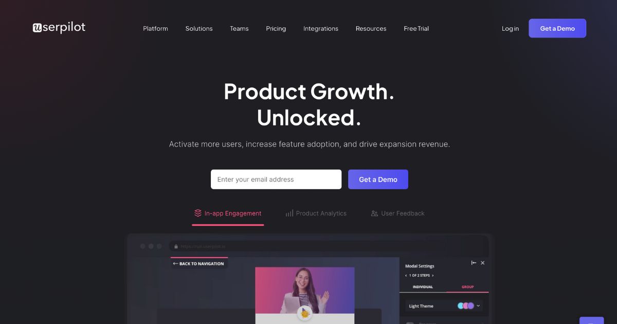 UserPilot: Product growth enabler