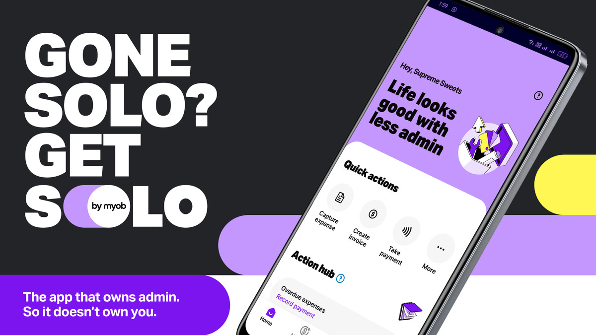 MYOB’s solo app takes the headache out of running a solo business