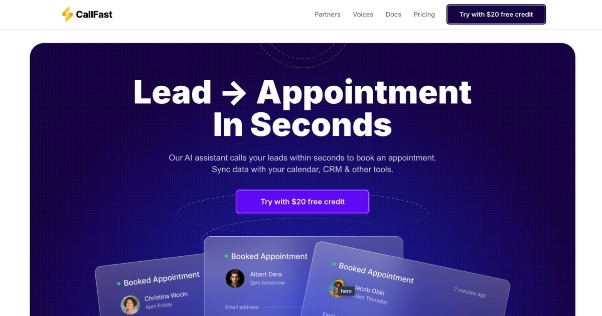 CallFast: AI appointment booking tool