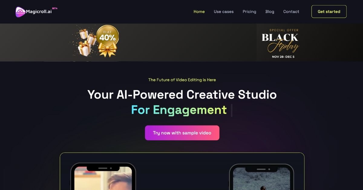MagicRoll: AI-powered video editing tool