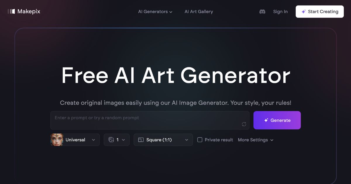 Makepix: AI art generator